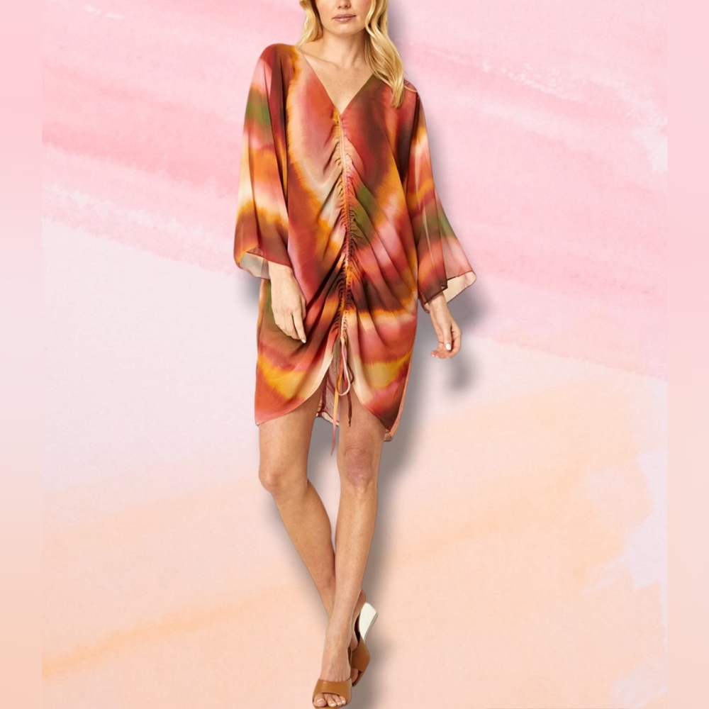 MSRP$375 Los Angeles Golshifteh Dress in Jaipur Ombre. Size M/L. NWT